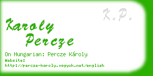 karoly percze business card